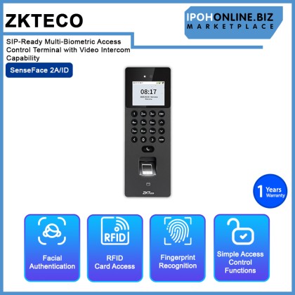 ZKTECO SENSEFACE 2A SIP-Ready Multi-Biometric Access Control Terminal with Video Intercom Capability ZKTECO SENSEFACE 2A SIP-Ready Multi-Biometric Access Control Terminal with Video Intercom Capability